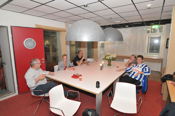 Foto: Teisterbanders bij Omroep Gelderland