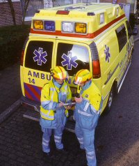 Afgevoerd per ambulance