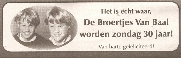 Sjors en Joris van Baal in De Zakengids van donderdag 4 augustus 2005