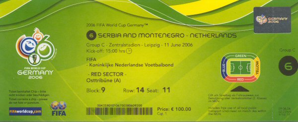 WK 2006 kaartje