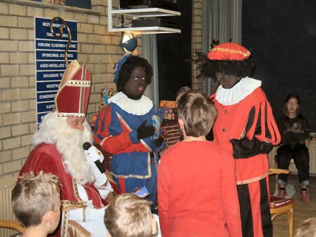 Sinterklaas op bezoek bij Teisterbanders.